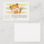 タイガーおもしろいおむつラッフルチケット プレイスカード (正面/裏面)