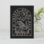 タイガーおもしろいバックハーティ30歳の誕生日招待状 招待状 (スタンド正面)