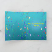 タイガーおもしろいバルーン誕生日カード カード (内部)