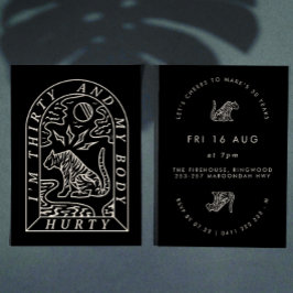 タイガーおもしろい体ハーティ30歳の招待状 招待状