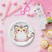 タイガーお洒落ベイビーシャワー ペーパープレート (パーティー)