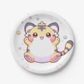 タイガーお洒落ベイビーシャワー ペーパープレート (正面)