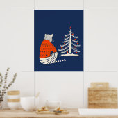 タイガーがクリスマスを待つ ポスター (キッチン)