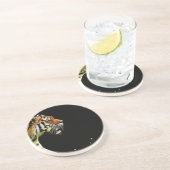 タイガーが近づく – 野生動物のアートワーク コースター (側面)