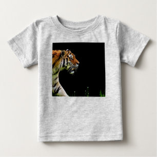 タイガーが近づく – 野生動物のアートワーク ベビーTシャツ