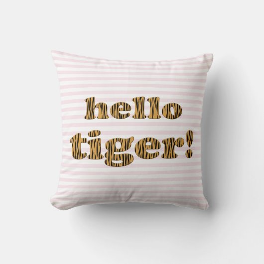 タイガーさん!おもしろいタイガープリント引用文 クッション (正面)