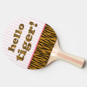 タイガーさん!おもしろいタイガープリント引用文 卓球ラケット (横)