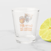 タイガーでシーズンのバスケットボールの試合 ショットグラス (裏面)