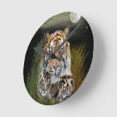 タイガーとカッブの時計 ラウンド壁時計 (傾斜)