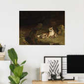 タイガーとカブスジャン=レオン・ジェローム1884 ポスター (ホームオフィス)