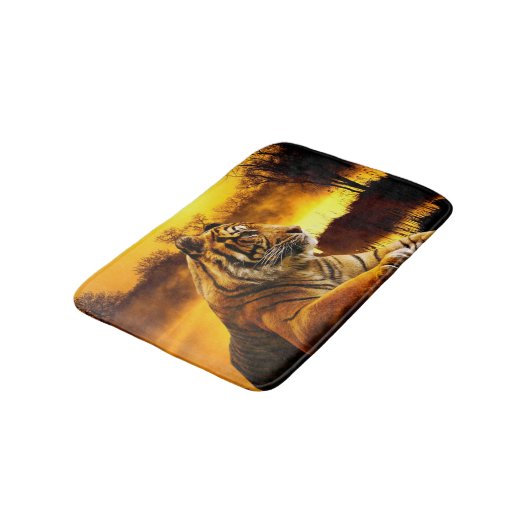 タイガーとサンセット バスマット (アングル)