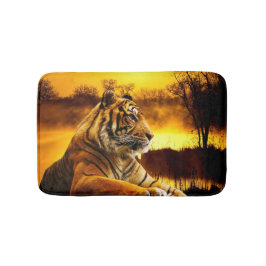 タイガーとサンセット バスマット