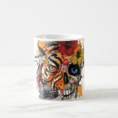 タイガーとスカルコンテンポラリーアートマグ コーヒーマグカップ (中央)