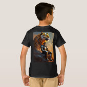 タイガーとスーパーヒーローのチームアップTシャツ Tシャツ (裏面フル)