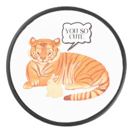 タイガーとバニーの友情 – Cute Animal Illustra アイスホッケーパック