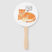 タイガーとバニーの友情 – Cute Animal Illustra ハンドファン (裏面)