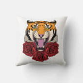タイガーとバラ クッション (裏面)