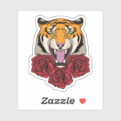タイガーとバラ シール (シート)