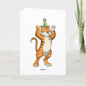 タイガーとパーティーハットパーティー カード (裏面)
