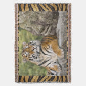 タイガーとブッダ スローブランケット (正面縦)