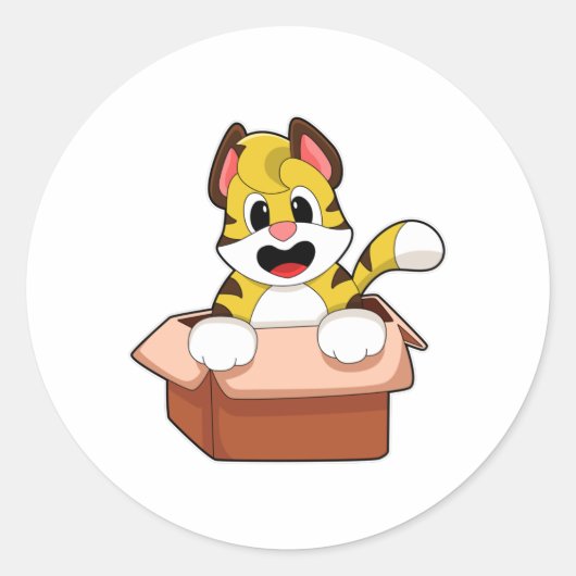 タイガーとボックス ラウンドシール (正面)