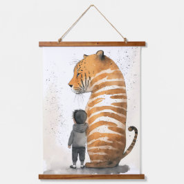 タイガーとボーイ 吊り下げ型タペストリー