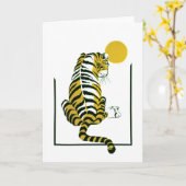 タイガーとマウスの友だち カード (黄色い花)