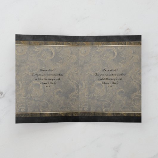 タイガーと中国のシンボルの挨拶とメモ シーズンカード (内部)