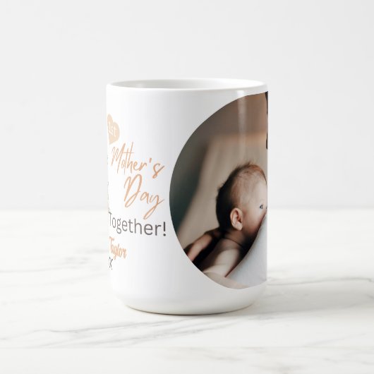 タイガーと子牛、母の日の一緒に コーヒーマグカップ (中央)