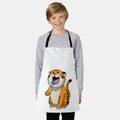 タイガーと棒つきキャンデー エプロン (着用した状態)