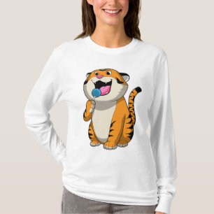 タイガーと棒つきキャンデー Tシャツ