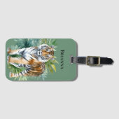 タイガーと葉の ラゲッジタグ (正面横)