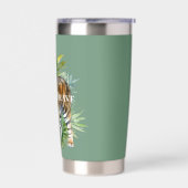 タイガーと葉の 保温保冷タンブラー (左面)