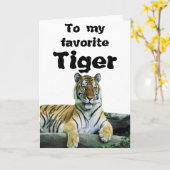 タイガーのグリーティングカード カード (黄色い花)