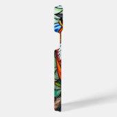 タイガーのステンドグラス iPhoneケース (右側面)