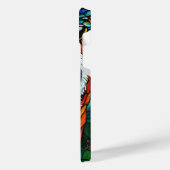 タイガーのステンドグラス iPhoneケース (左側面)