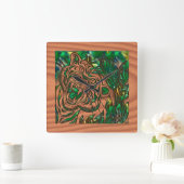 タイガーのチーミング スクエア壁時計 (ホーム)