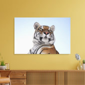 タイガーの低角度ビュー(Panthera tigris) キャンバスプリント (インサイチュ (リビング))