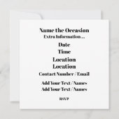 タイガーの力招待状 招待状 (裏面)