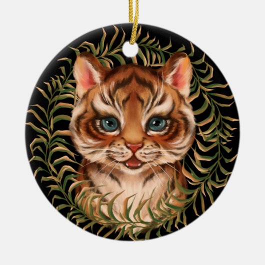 タイガーの子 セラミックオーナメント (正面)