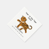 タイガーの年2022かわいい中国の〔占星術の〕十二宮図 スタンダードカクテルナプキン (角)