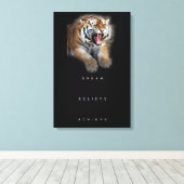 タイガーの成やる気を起こさせる果感動的引用文 キャンバスプリント (インサイチュ (ウッドフロア))