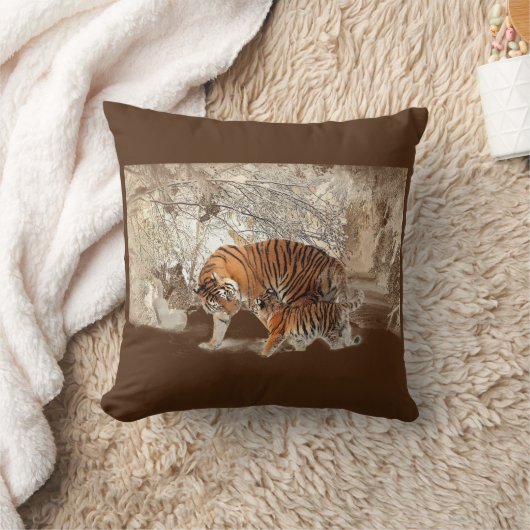 タイガーの母親 クッション (ブランケット)