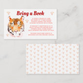 タイガーの水の色が本の赤ちゃんシャワーをもたらす エンクロージャーカード (正面/裏面)