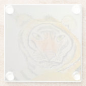 タイガーの水色 ガラスコースター (裏面)