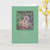 タイガーの父の日の大口 カード (黄色い花)