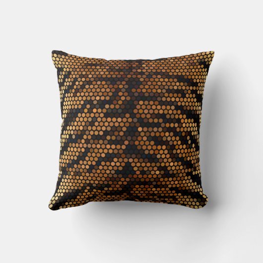 タイガーの色のパターンかわいい クッション (裏面)