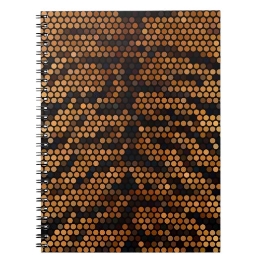 タイガーの色のパターンかわいい ノートブック (正面)