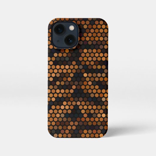 タイガーの色のパターンかわいい iPhoneケース (裏面)