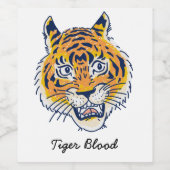タイガーの血液ラベル ワインラベル (シングルラベル)